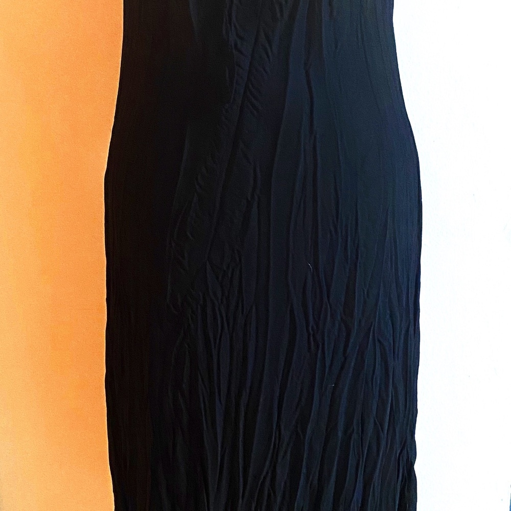Italian brand "Please" (not Pleats Please)long black dress size S